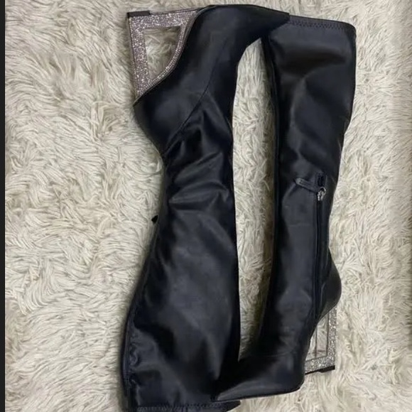 SCHUTZ Rhinestone Heel Boots - Picture 3 of 8